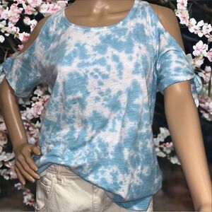 🍑 Sanctuary Open Shoulder Tie Dye Top